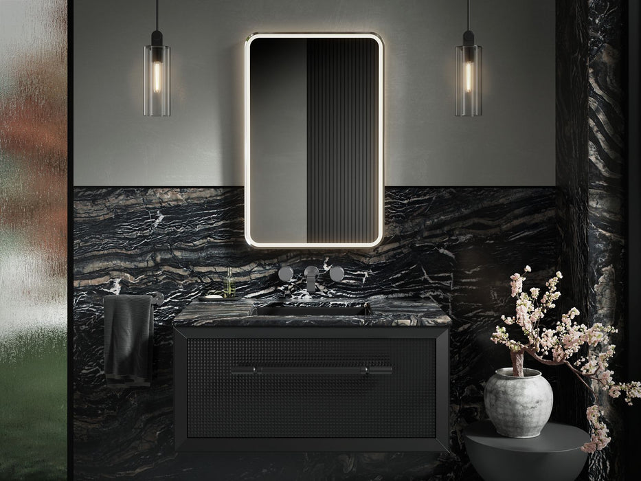 KOHLER K-38023-DLM Essential Ultrabright 22" x 34" rectangular lighted framed mirror