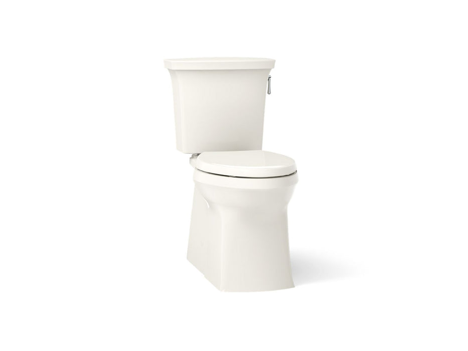 KOHLER K-3814-RA Corbelle ComForteeight Two-piece elongated 1.28 gpf chair height toilet with right-hand trip lever, biscuit