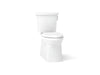 KOHLER K-3814-RA Corbelle ComForteeight Two-piece elongated 1.28 gpf chair height toilet with right-hand trip lever, white