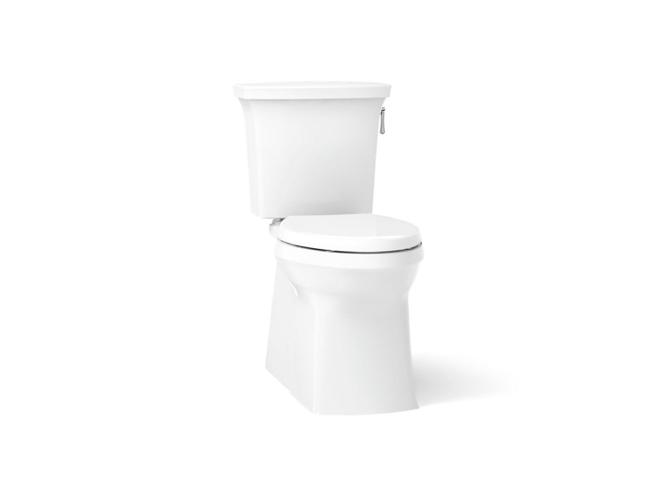 KOHLER K-3814-RA Corbelle ComForteeight Two-piece elongated 1.28 gpf chair height toilet with right-hand trip lever, white