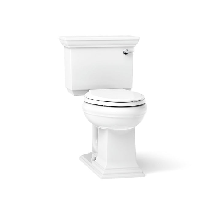 KOHLER K-3817-RA Memoirs Stately Two-piece Elongated Toilet, 1.28 GPF, White - 3/4 view of product