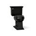 KOHLER K-3817 Memoirs Stately Two-piece Elongated Toilet, 1.28 GPF, Black Black - 3/4 view of product