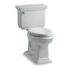 KOHLER 3817-U Memoirs Stately Two-piece elongated 1.28 gpf chair height toilet with insulated tank, ice grey