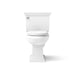 KOHLER K-3819 Memoirs Stately Two-piece Elongated Toilet, 1.6 GPF, White - front view of product