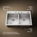KOHLER K-3820-4 Vault 33" top-/undermount double-bowl kitchen sink, stainless steel - view 5