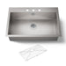 KOHLER K-3821-3 Vault 33" top-/undermount single-bowl kitchen sink, stainless steel