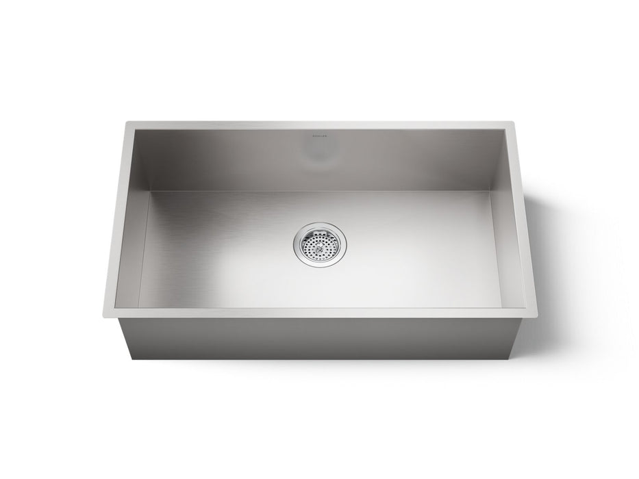 KOHLER K-3821 Vault 32" undermount single-bowl large kitchen sink, stainless steel
