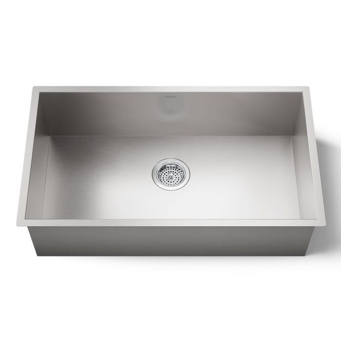 KOHLER K-3821 Vault 32" undermount single-bowl large kitchen sink, stainless steel - view 4