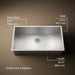 KOHLER K-3821 Vault 32" undermount single-bowl large kitchen sink, stainless steel - view 5