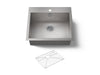 KOHLER K-3822-1 Vault 25" top-/undermount single-bowl kitchen sink, stainless steel
