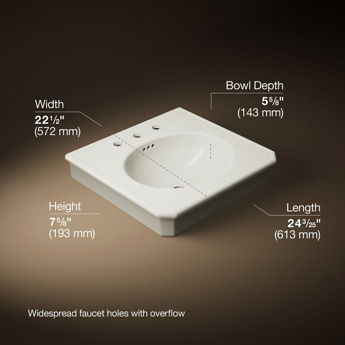 3/4 view of product with dimensions