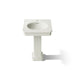 KOHLER K-38227-1 Claude 24" Rectangular Pedestal Bathroom Sink, Dune - Detail image of a product feature