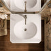 KOHLER K-38227-1 Claude 24" Rectangular Pedestal Bathroom Sink, White - View of products in room from above