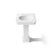 KOHLER K-38227-8 Claude 24" Rectangular Pedestal Bathroom Sink, White - Detail image of a product feature