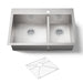 KOHLER K-3823-1 Vault 33" top-/undermount double-bowl kitchen sink, stainless steel