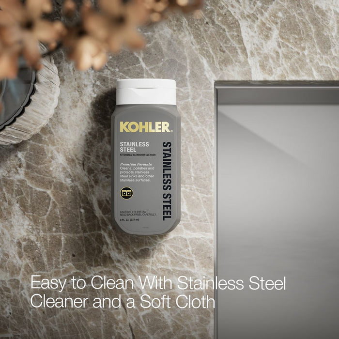 KOHLER K-3823-1 Vault 33" top-/undermount double-bowl kitchen sink, stainless steel - view 4
