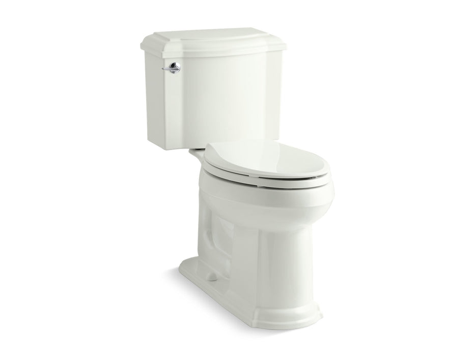 KOHLER K-3837 Devonshire Two-piece Elongated Toilet, 1.28 GPF, dune