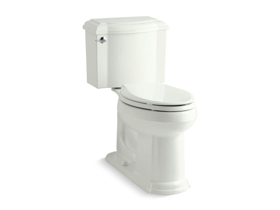 KOHLER K-3837-RA Devonshire ComForteeight Two-piece elongated 1.28 gpf chair height toilet with right-hand trip lever, dune