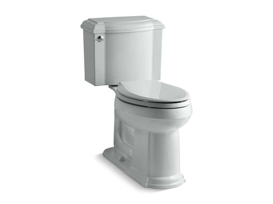 KOHLER K-3837-RA Devonshire ComForteeight Two-piece elongated 1.28 gpf chair height toilet with right-hand trip lever,...
