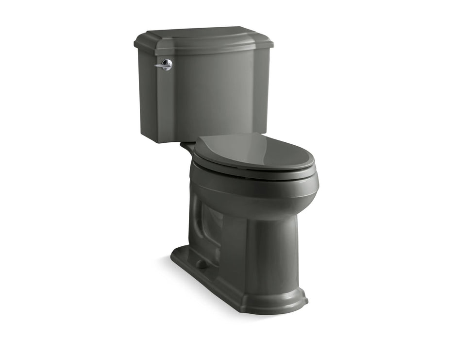 KOHLER K-3837-RA Devonshire ComForteeight Two-piece elongated 1.28 gpf chair height toilet with right-hand trip lever,...