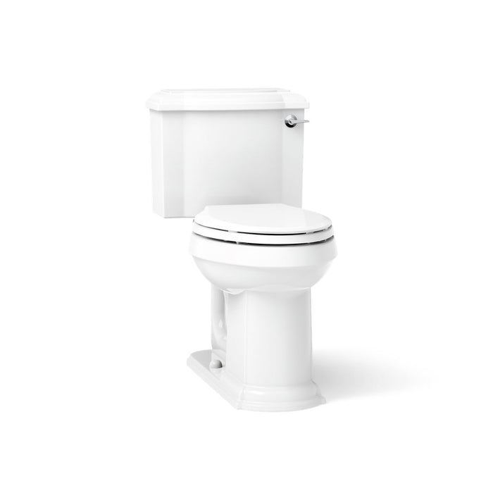 KOHLER K-3837-RA Devonshire ComForteeight Two-piece elongated 1.28 gpf chair height toilet with right-hand trip lever,...