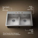 KOHLER K-3838-3 Vault Smart Divide 33" top-/undermount double-bowl kitchen sink, stainless steel - view 5