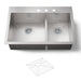KOHLER K-3839-3 Vault Smart Divide 33" top-/undermount double-bowl kitchen sink, stainless steel - view 4