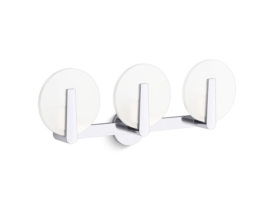 KOHLER K-38398-SC03 Hint Three-light sconce, polished chrome