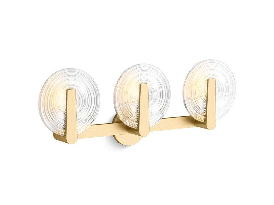 KOHLER K-38398-SC03S Hint Three-light sconce, brushed moderne brass - view 2