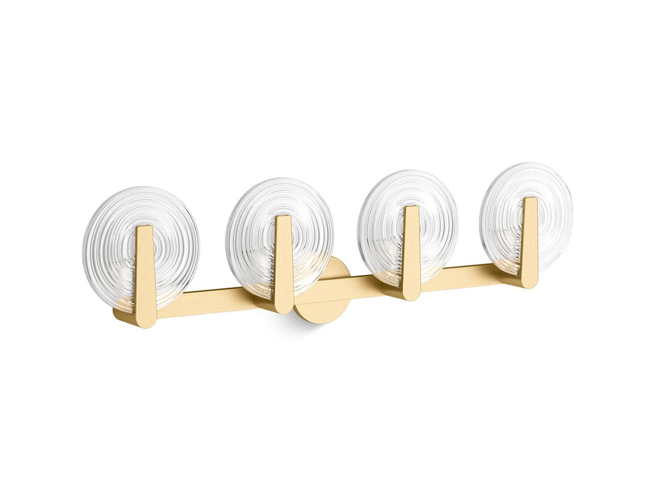 KOHLER K-38399-SC04S Hint Four-light sconce, brushed moderne brass