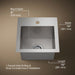 KOHLER K-3840-1 Vault 15" top-/undermount bar sink, stainless steel - view 5