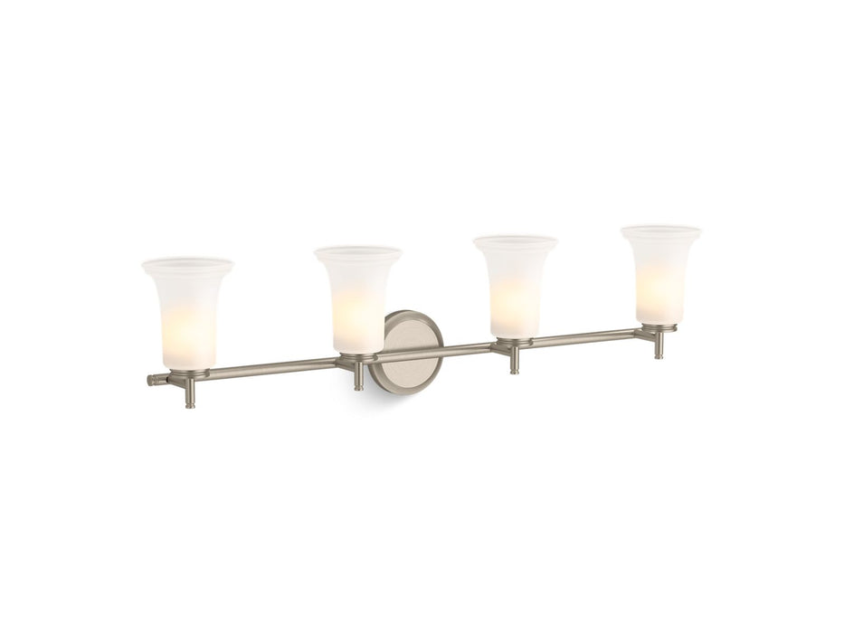 KOHLER K-38407-SC04 Bellera Four-light sconce with frosted shades, brushed nickel - view 2