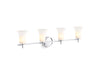 KOHLER K-38407-SC04 Bellera Four-light sconce with frosted shades, polished chrome - view 2