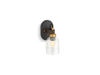 KOHLER K-38416 Tannage One-light Sconce, matte black with brushed moderne brass - view 2