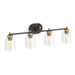 KOHLER K-38419 Tannage Four-light Sconce, black with brass trim - view 2