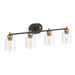 KOHLER K-38419 Tannage Four-light Sconce, matte black with brushed moderne brass - view 2
