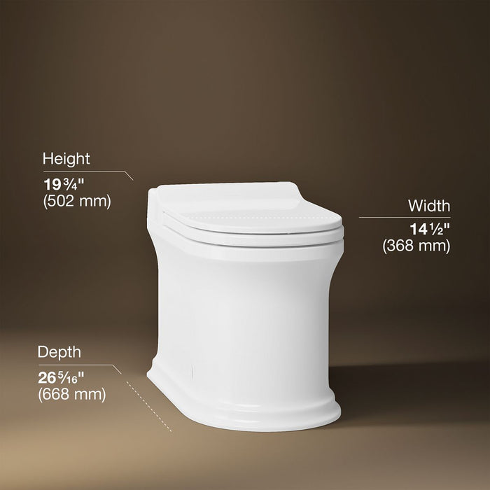3/4 view of product with dimensions