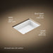 3/4 view of product with dimensions