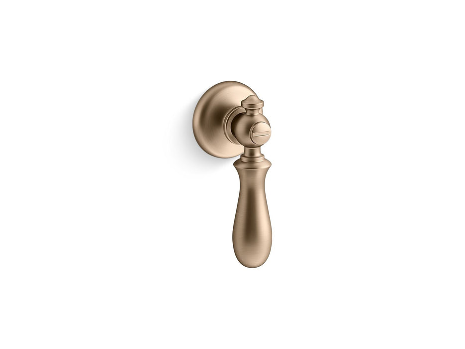 KOHLER K-38578 Harken Left-hand trip lever, vibrant brushed bronze