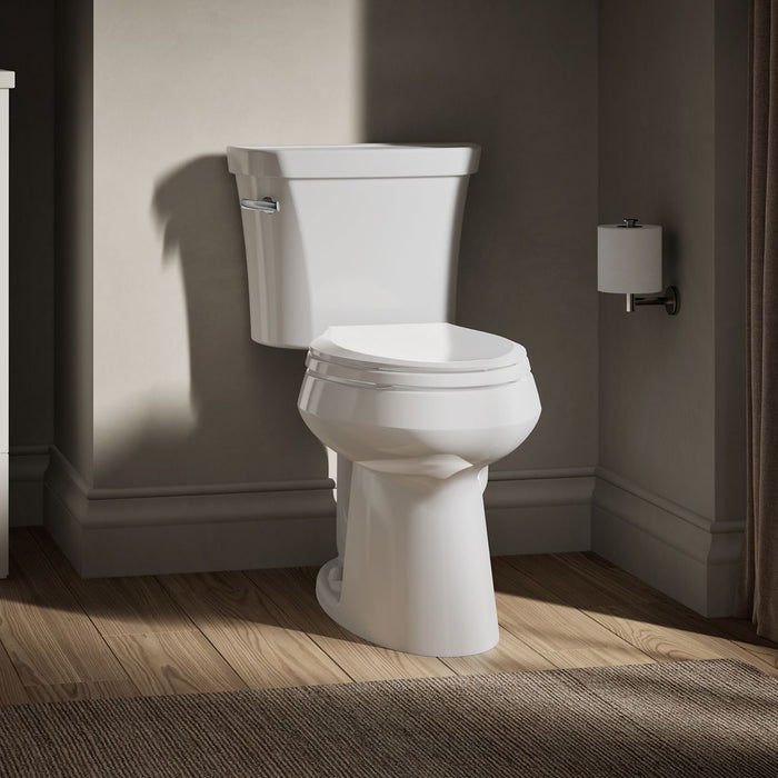 KOHLER K-3889 Highline ComForteeight Two-piece elongated 1.28 gpf chair height toilet with 10" rough-in - White