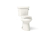 KOHLER K-3889-RA Highline ComForteeight Two-piece elongated 1.28 gpf chair height toilet with right-hand trip lever and 10" rough-in - Biscuit