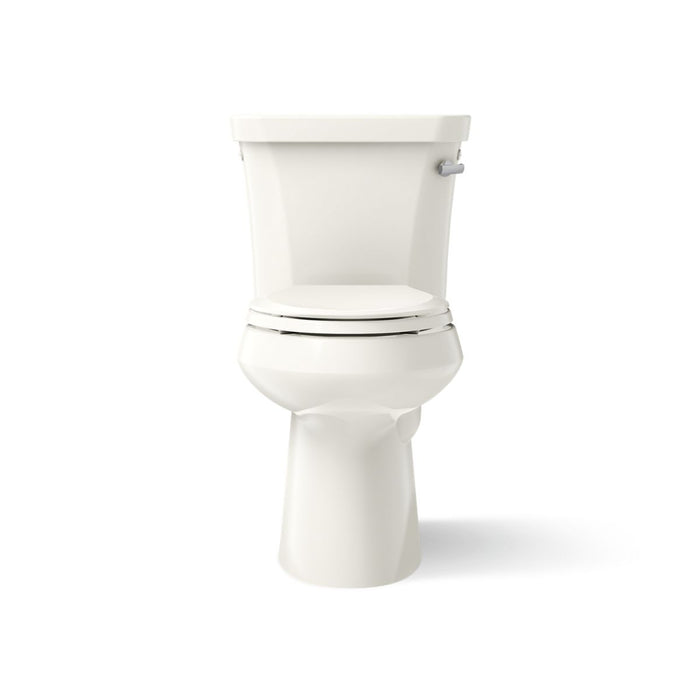 KOHLER K-3889-RA Highline ComForteeight Two-piece elongated 1.28 gpf chair height toilet with right-hand trip lever and 10" rough-in - Biscuit