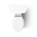 KOHLER K-3889-RA Highline ComForteeight Two-piece elongated 1.28 gpf chair height toilet with right-hand trip lever and 10" rough-in - White