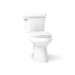 KOHLER K-3889-T Highline ComForteeight Two-piece elongated 1.28 gpf chair height toilet with tank cover locks and 10"...