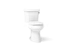KOHLER K-3889-TR Highline ComForteeight Two-piece elongated 1.28 gpf chair height toilet with right-hand trip lever, tank...