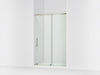 KOHLER K-39256-6L Elate 44-5/8"-47-5/8" W x 70-1/2" H Sliding Shower Door with 1/4"-thick Crystal Clear Glass, Anodized Brush