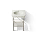 KOHLER K-39303-1 Claude 24" Rectangular Console Table Bathroom Sink, Dune with Vibrant Polished Nickel - Detail image of a pr
