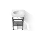 KOHLER K-39303-1 Claude 24" Rectangular Console Table Bathroom Sink, White with Black - Detail image of a product feature