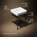 3/4 view of product with dimensions