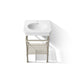 KOHLER K-39303-1 Claude 24" Rectangular Console Table Bathroom Sink, White with Brushed Nickel - Detail image of a product fe